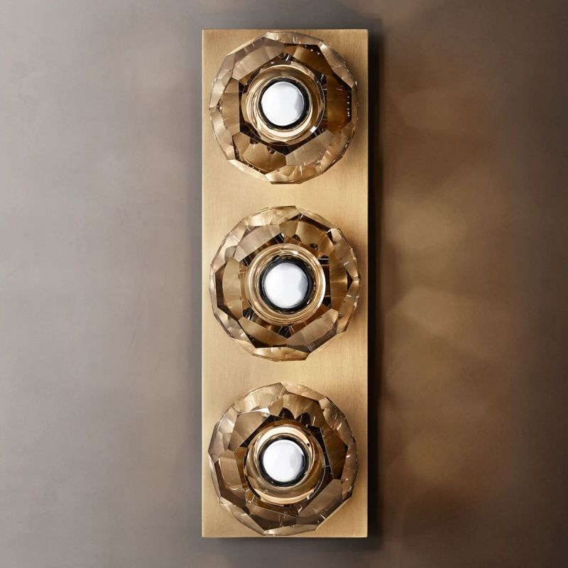 Bayfield Cristal Smoke Glass Linear Short Wall Sconce-HiLamps