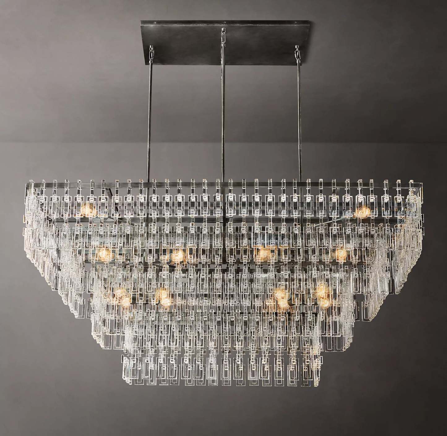 MARIGNAN TIERED RECIANGULAR CHANDELIER 72"