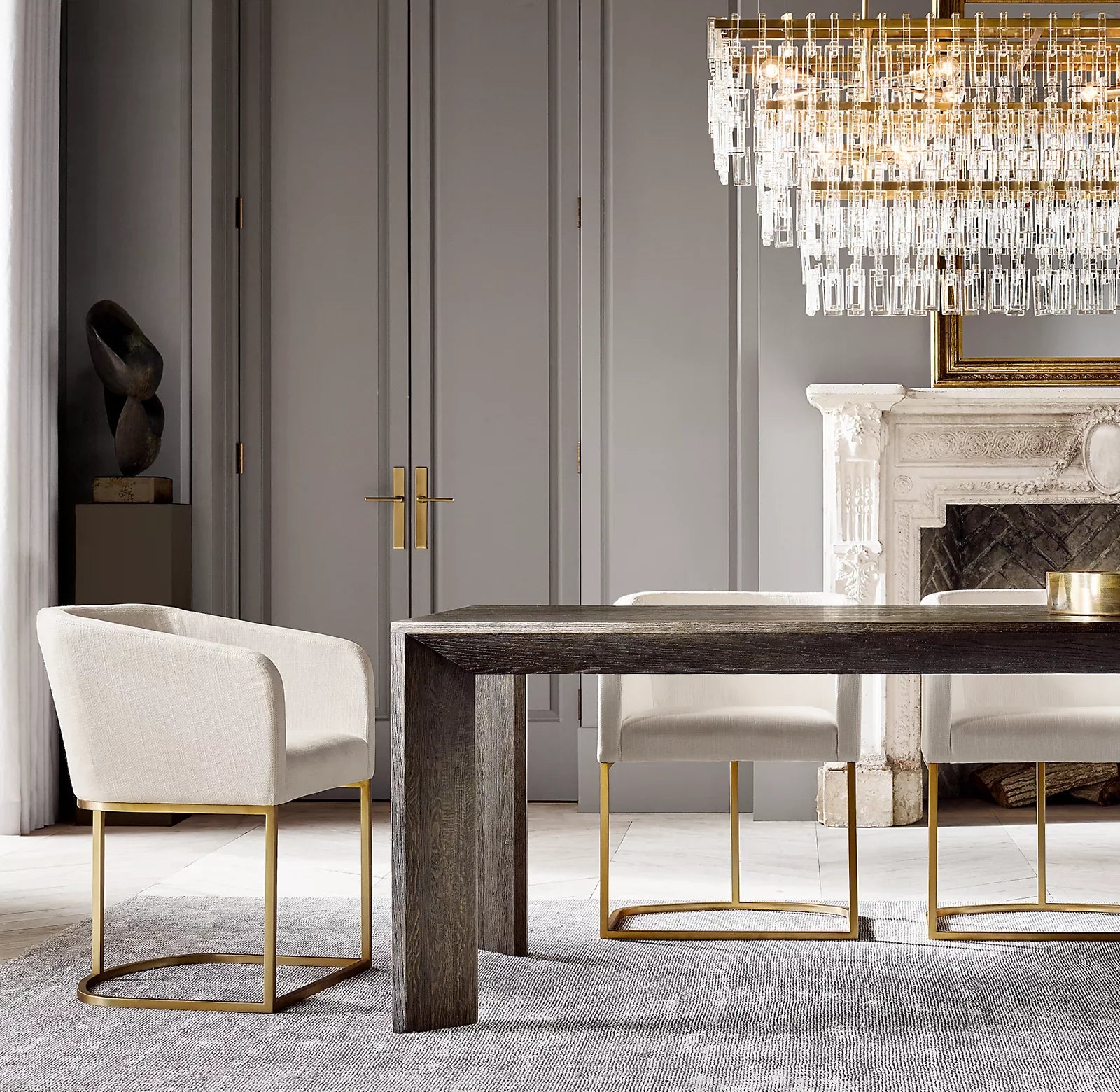 MARIGNAN TIERED RECIANGULAR CHANDELIER 72"