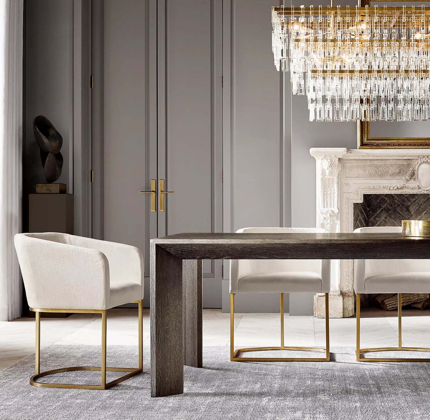 MARIGNAN TIERED RECIANGULAR CHANDELIER 72"
