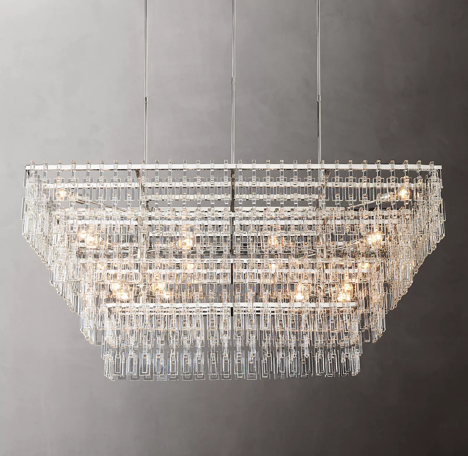 MARIGNAN TIERED RECIANGULAR CHANDELIER 72"