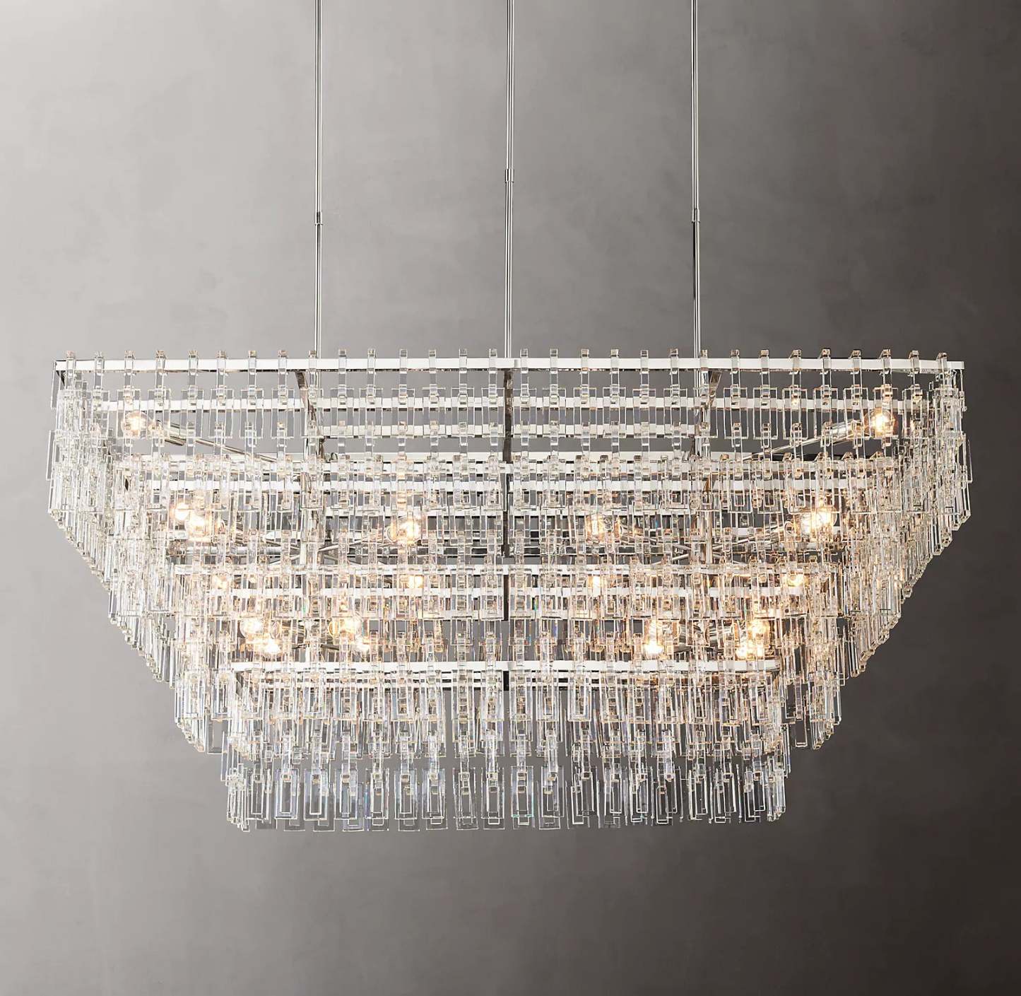 MARIGNAN TIERED RECIANGULAR CHANDELIER 72"