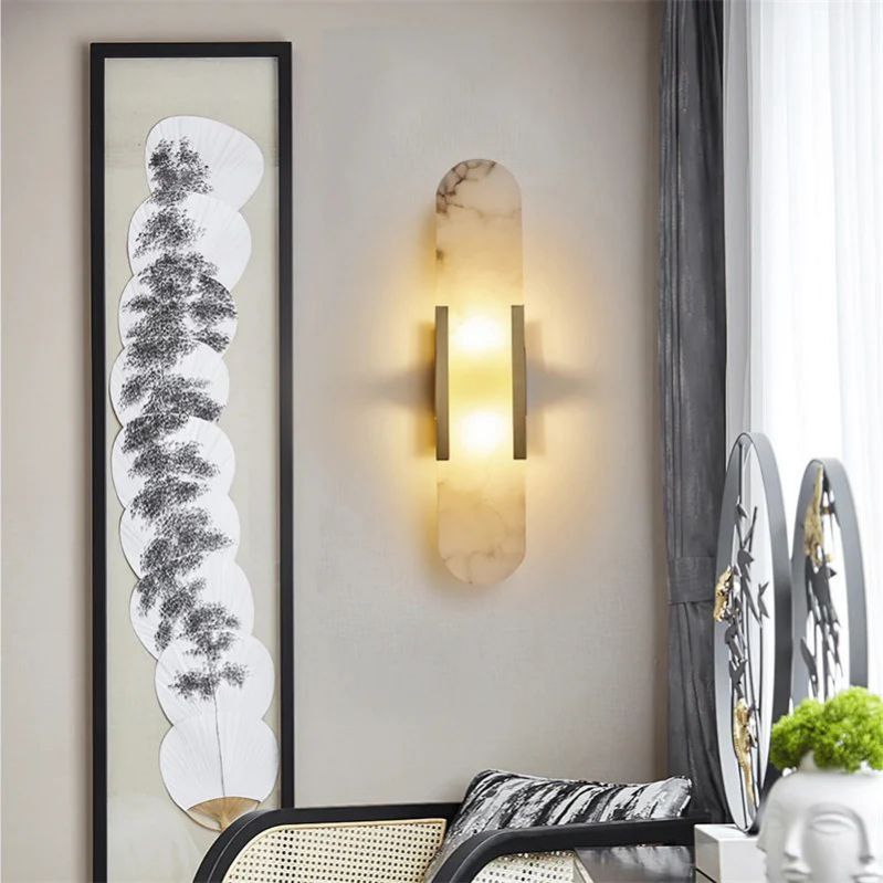 Alabaster Linear Wall Sconce-HiLamps