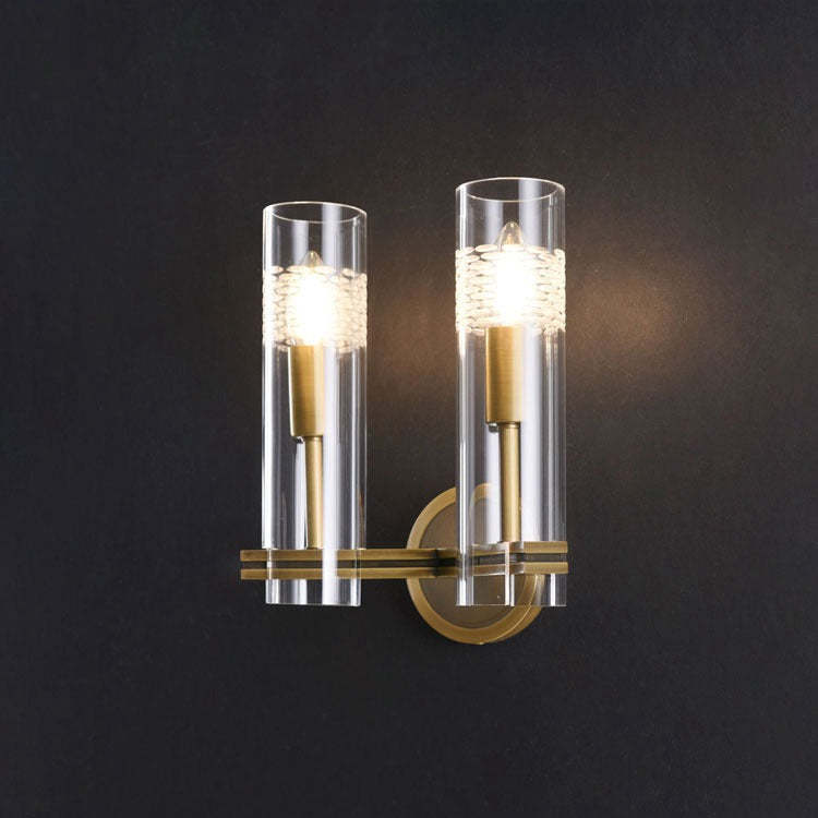 Chamont Brass Double Kaleidoscope Wall Sconce
