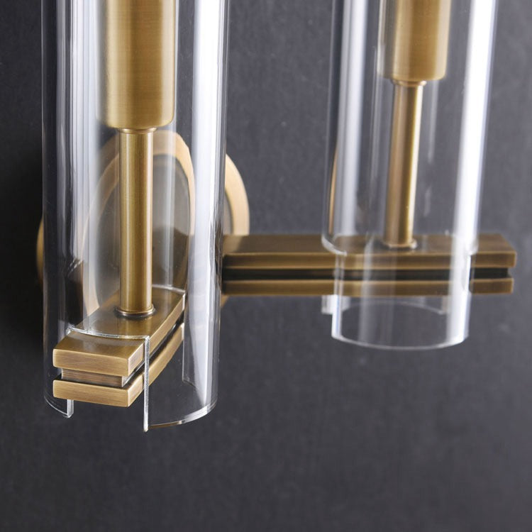 Chamont Brass Double Kaleidoscope Wall Sconce
