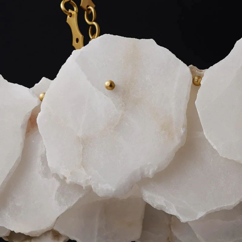 Nasile Linear Alabaster Chain Chandelier-HiLamps