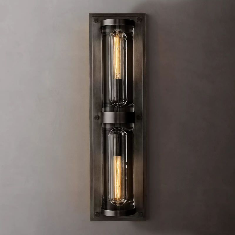 Sandstone Outdoor Linear Grand Wall Sconce-HiLamps