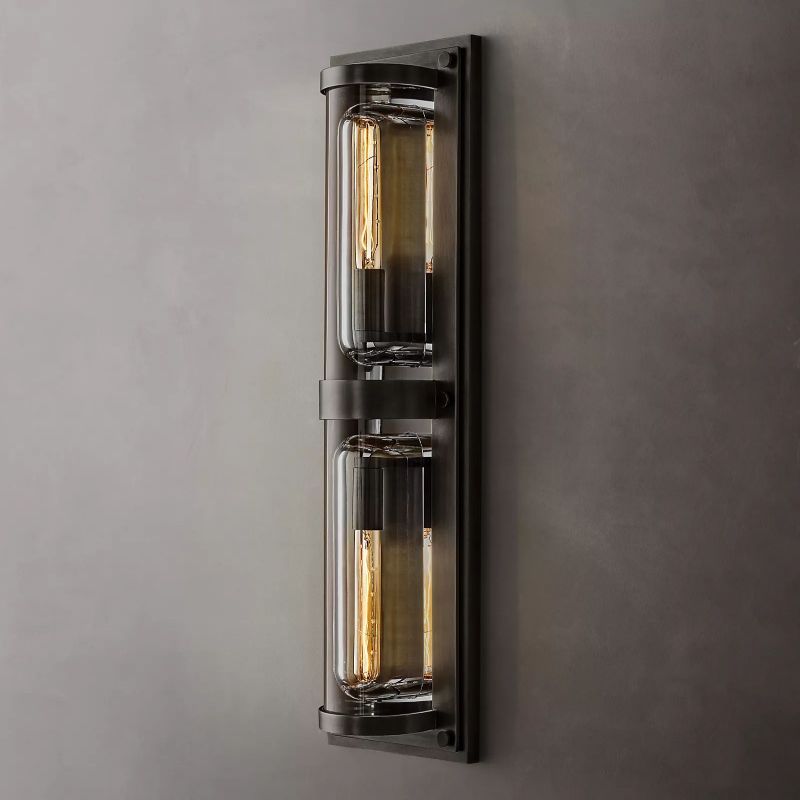 Sandstone Outdoor Linear Grand Wall Sconce-HiLamps