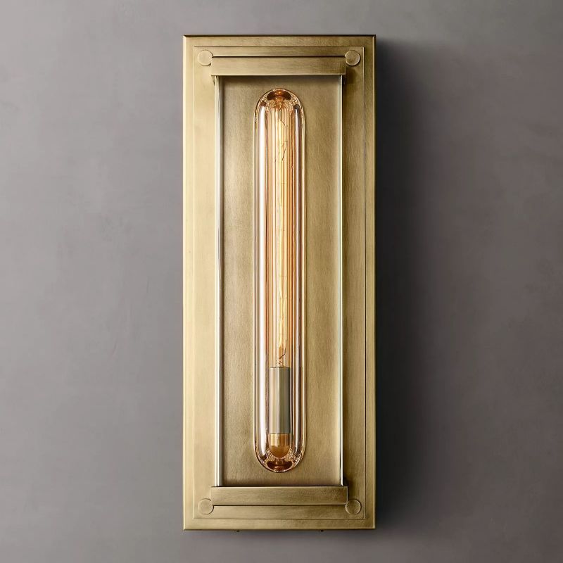 Sandstone Rectangular Grand Wall Sconce-HiLamps