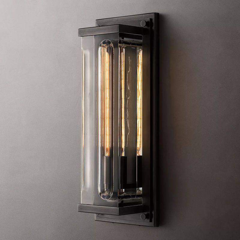Sandstone Rectangular Grand Wall Sconce-HiLamps