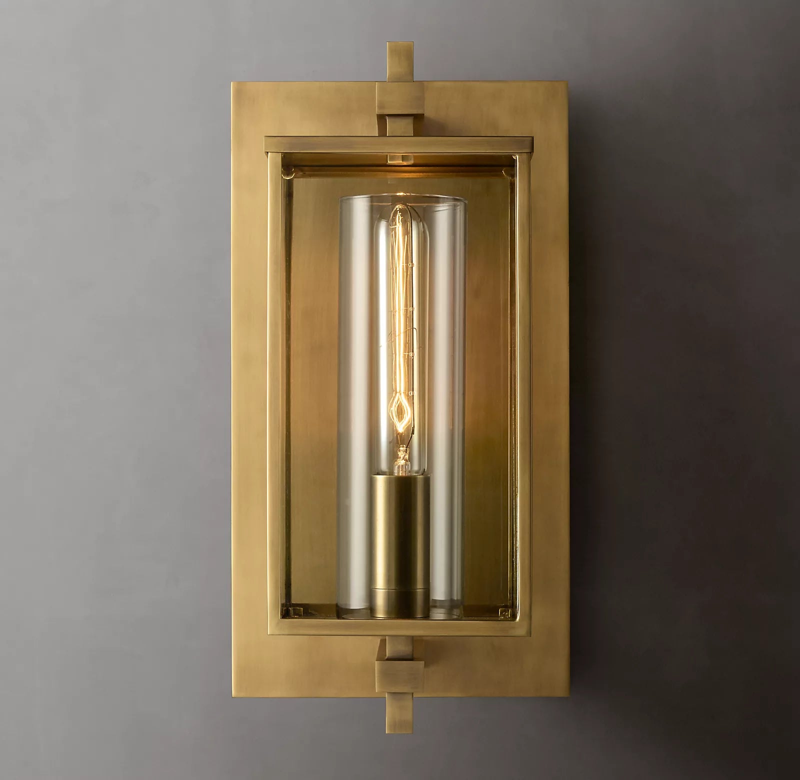 Outdoor Square Short Wall Sconce-HiLamps