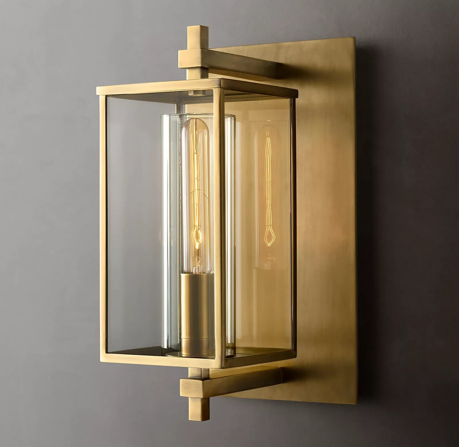 Outdoor Square Short Wall Sconce-HiLamps