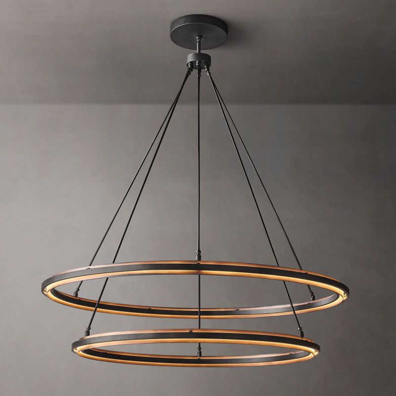 PERALTA TWO-TIER ROUND CHANDELIER 60"