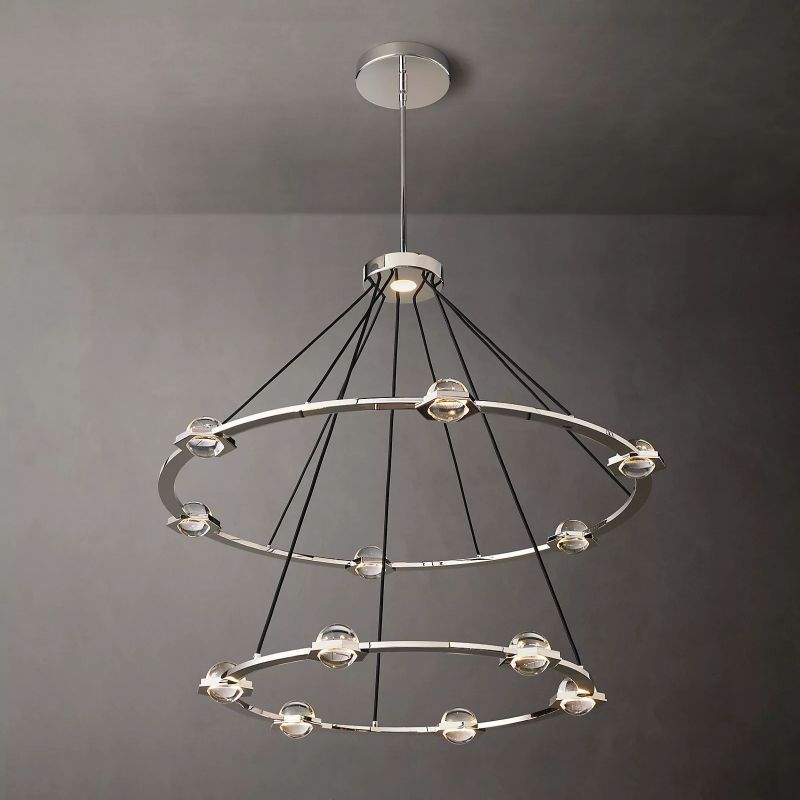 ÉCLATANT TWO-TIER ROUND CHANDELIER 48"