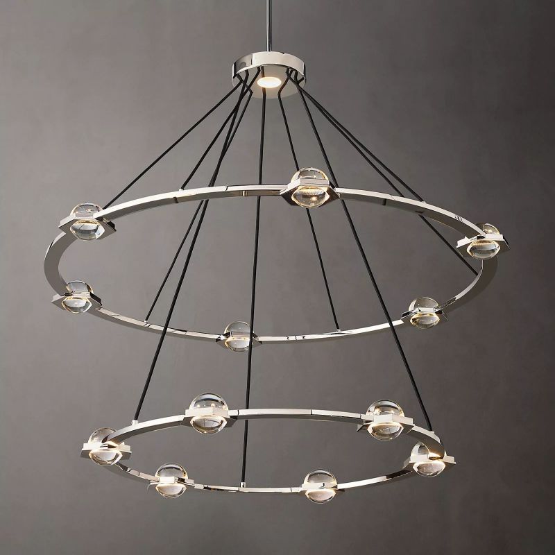 ÉCLATANT TWO-TIER ROUND CHANDELIER 48"