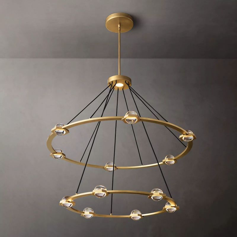 ÉCLATANT TWO-TIER ROUND CHANDELIER 48"