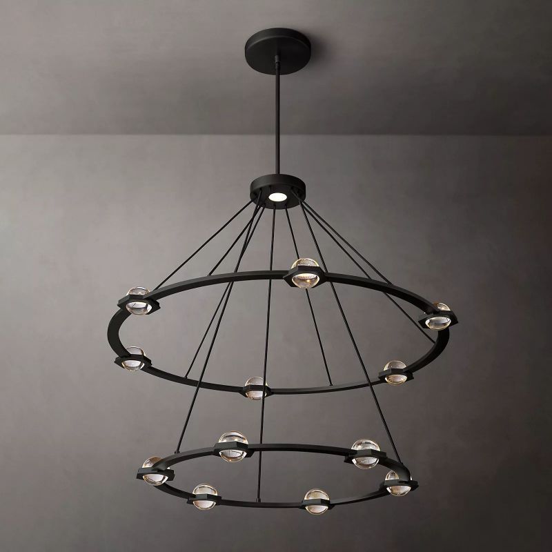 ÉCLATANT TWO-TIER ROUND CHANDELIER 48"