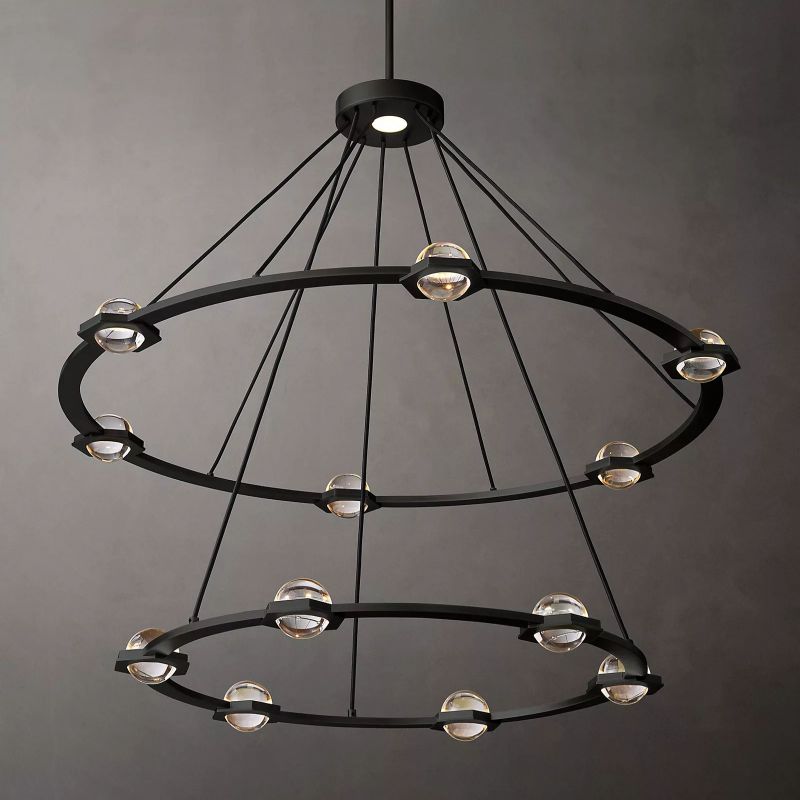 ÉCLATANT TWO-TIER ROUND CHANDELIER 48"