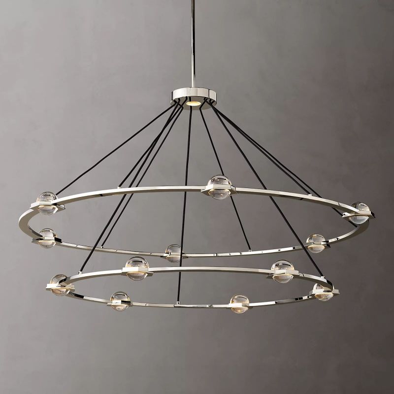 ÉCLATANT TWO-TIER ROUND CHANDELIER 60"