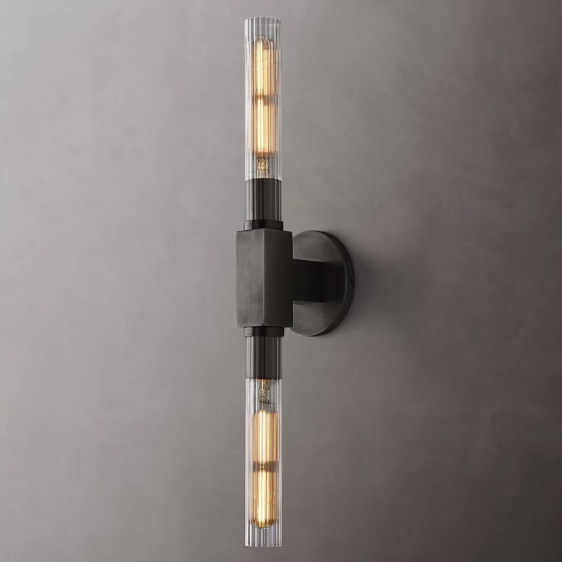 Prismatic Glass Linear Wall Sconce-HiLamps