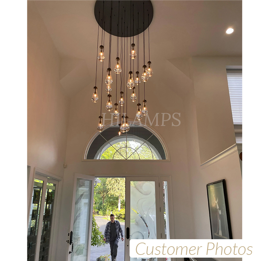 Rain Drops 3 Lights Rectangular Chandelier