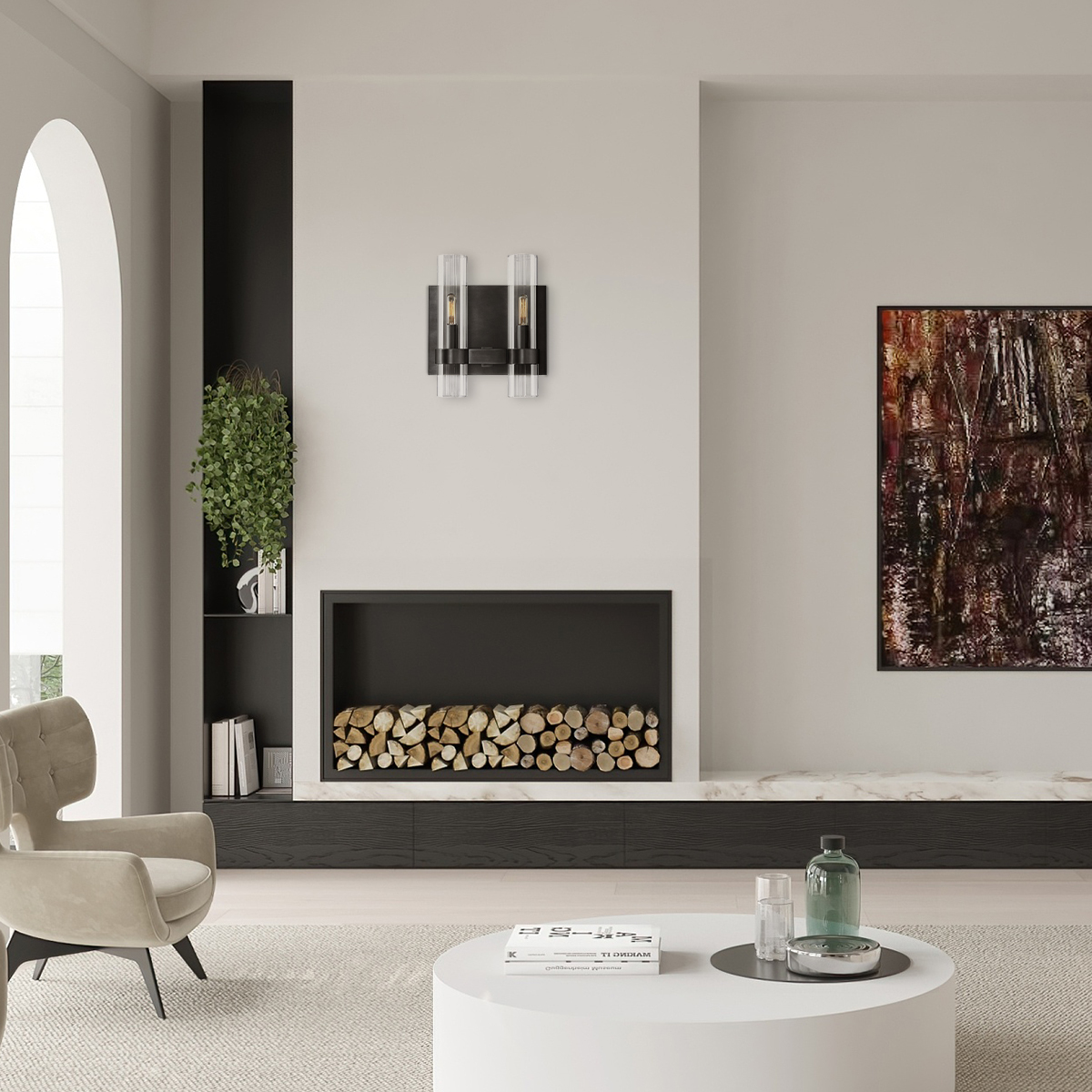 Riverton Double Sconce-HiLamps