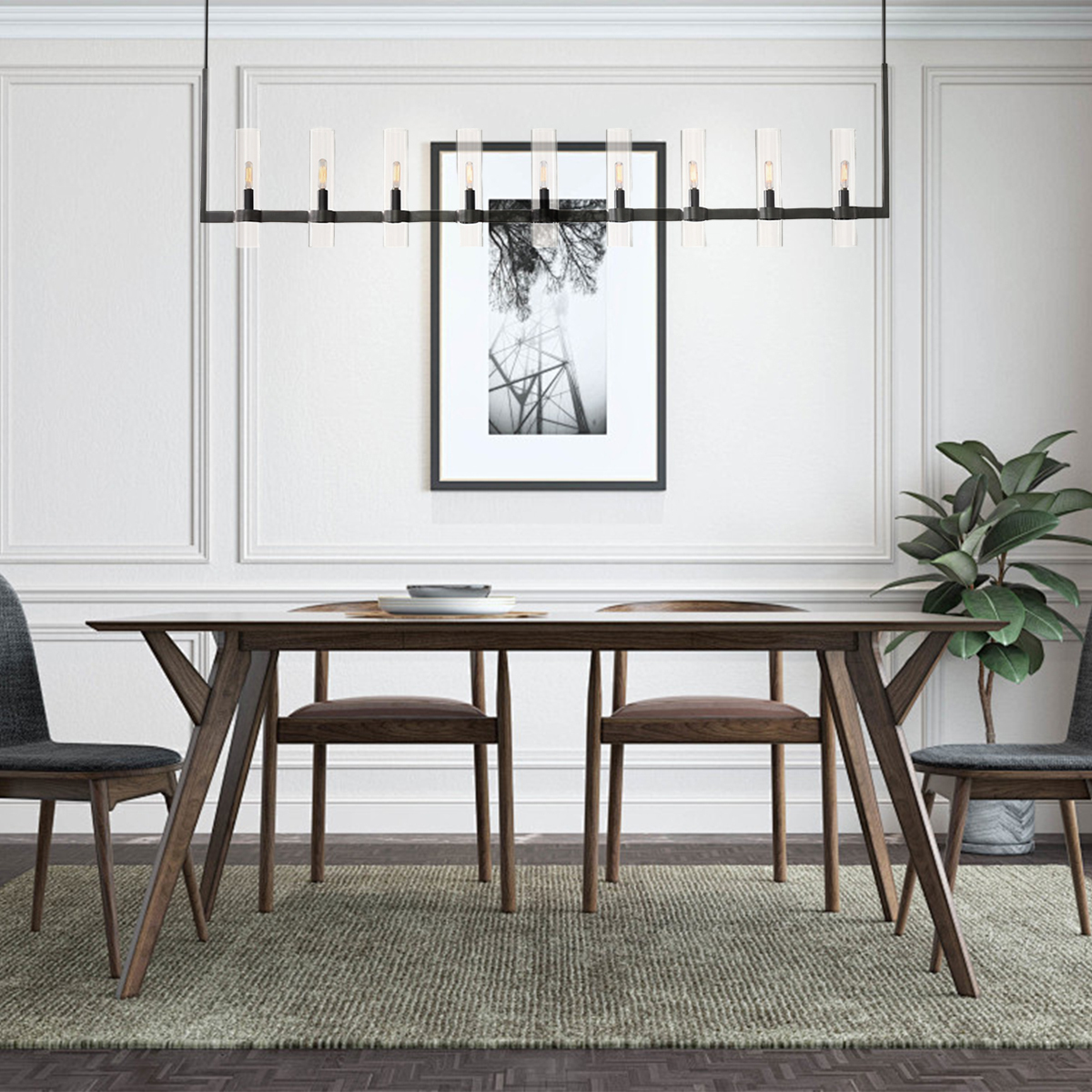 RAVELLE LINEAR CHANDELIER 59"