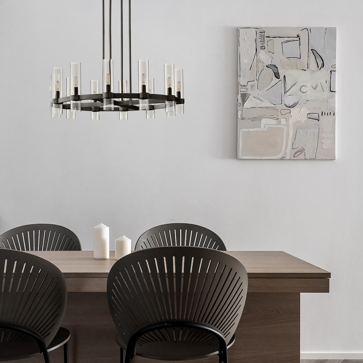 RAVELLE ROUND CHANDELIER 36"