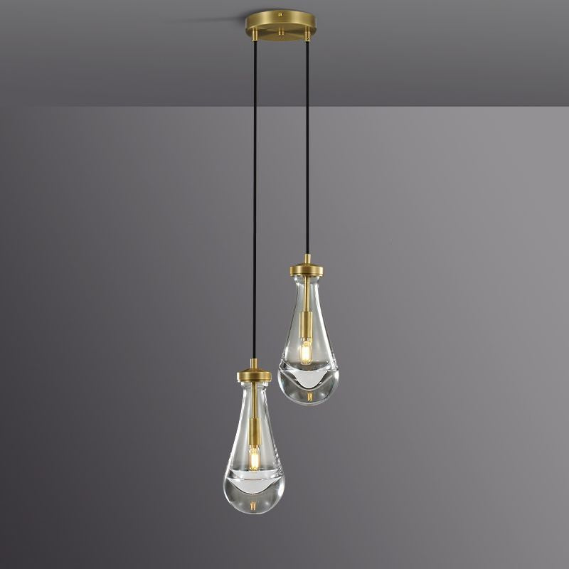 Bridgewater Drops 2-Light Cord Round Chandelier-HiLamps