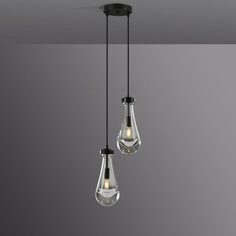 Bridgewater Drops 2-Light Cord Round Chandelier-HiLamps