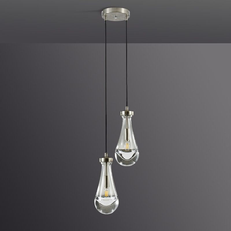 Bridgewater Drops 2-Light Cord Round Chandelier-HiLamps