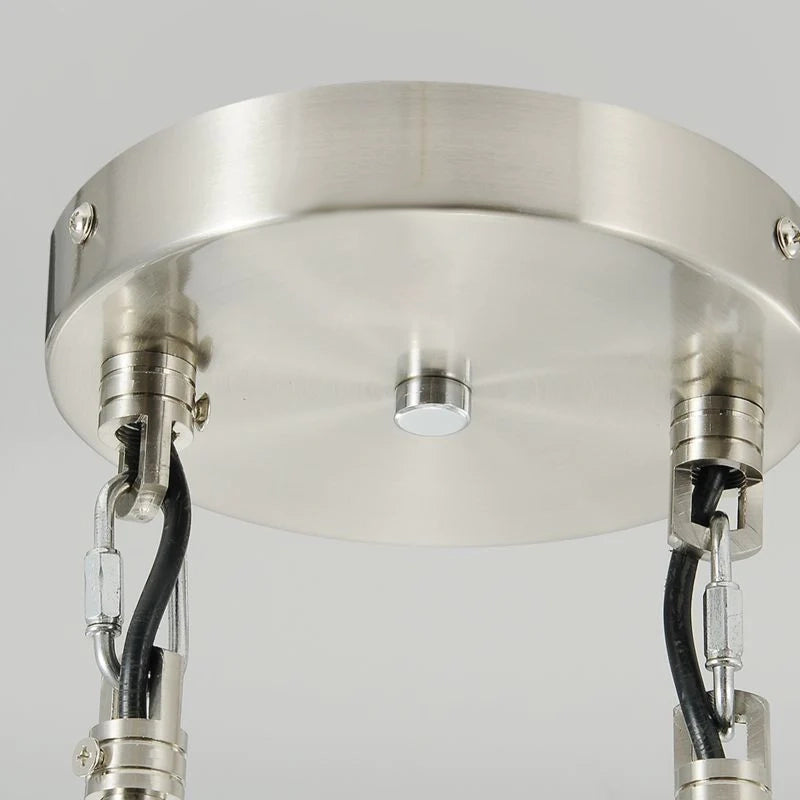 Bridgewater Drops 2-Light Rod Round Chandelier-HiLamps