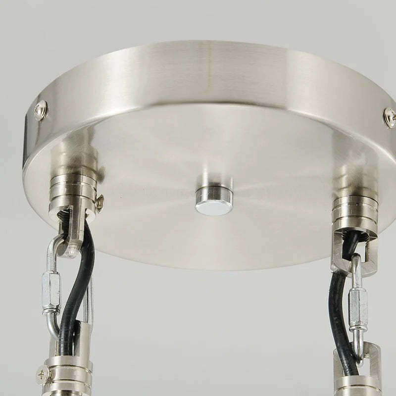 Bridgewater Drops 2-Light Rod Round Chandelier-HiLamps