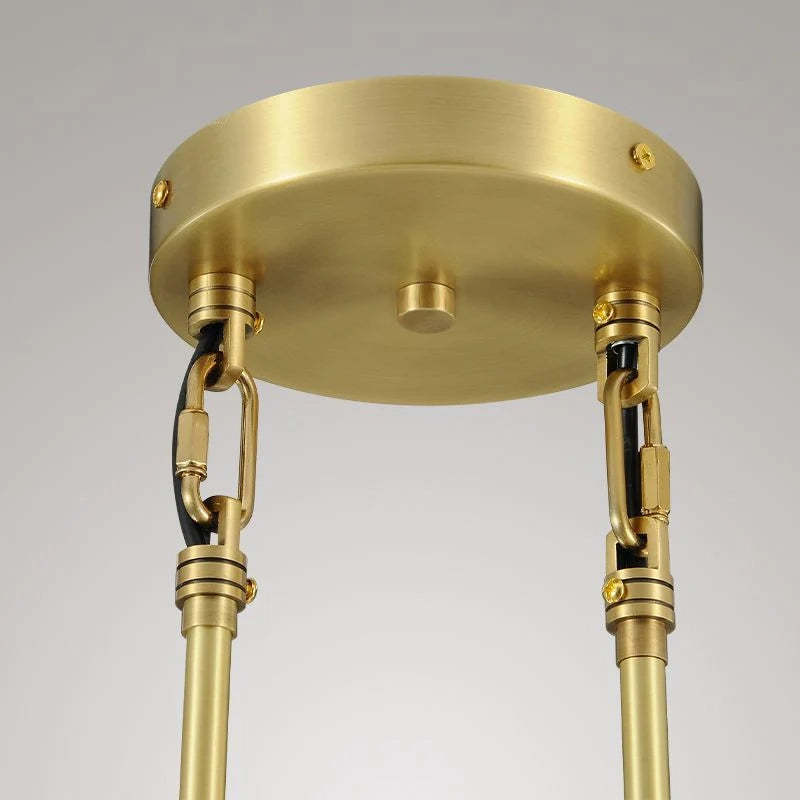 Bridgewater Drops 2-Light Rod Round Chandelier-HiLamps