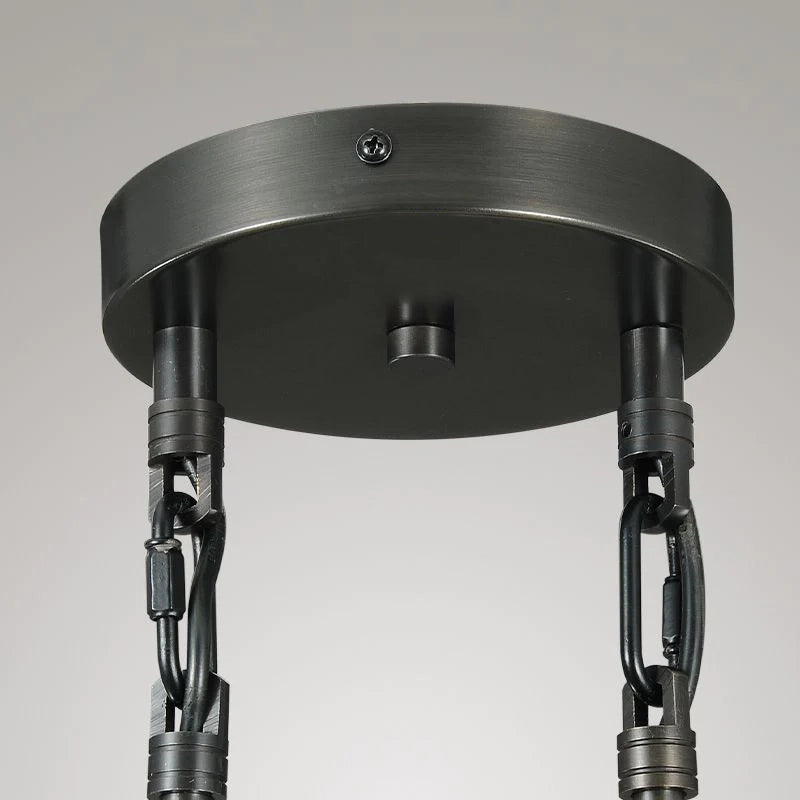 Bridgewater Drops 2-Light Rod Round Chandelier-HiLamps