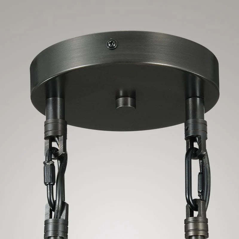 Bridgewater Drops 2-Light Rod Round Chandelier-HiLamps