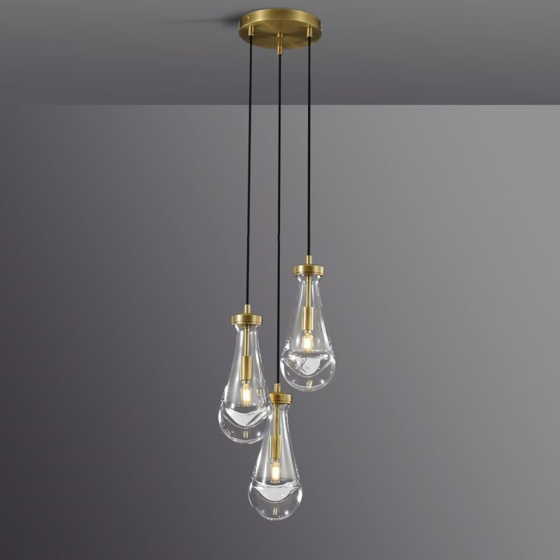 Bridgewater Dops 3-Light Cord Round Chandelier-HiLamps