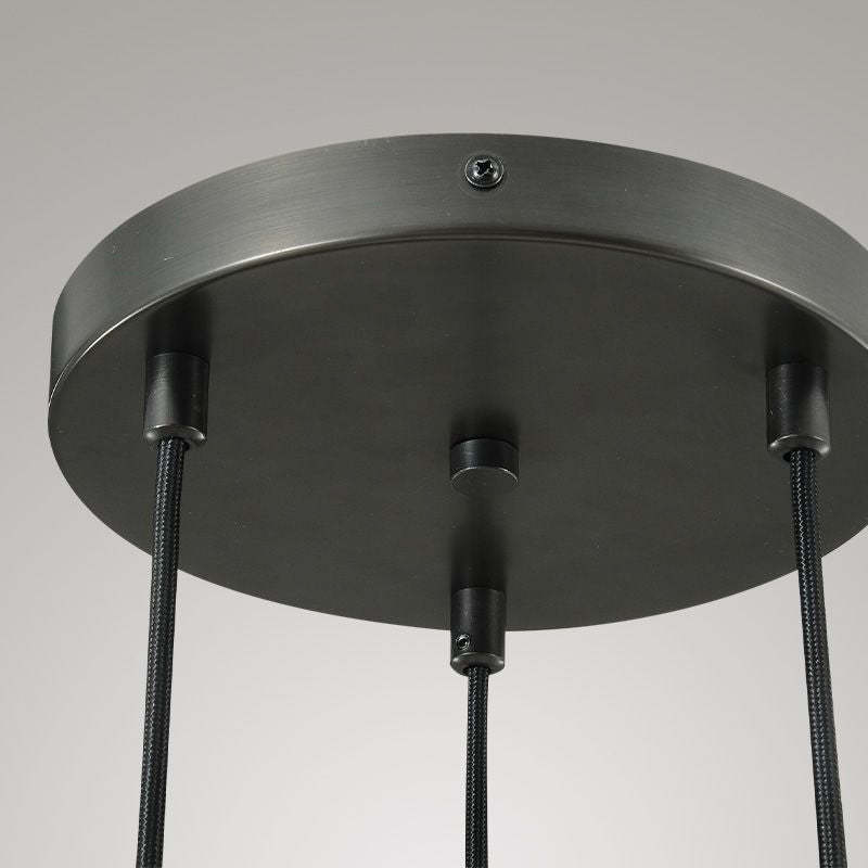 Bridgewater Dops 3-Light Cord Round Chandelier-HiLamps