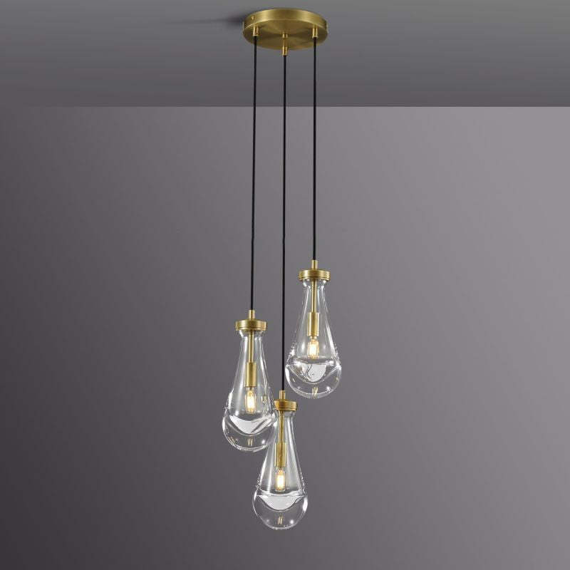 Bridgewater Dops 3-Light Cord Round Chandelier-HiLamps