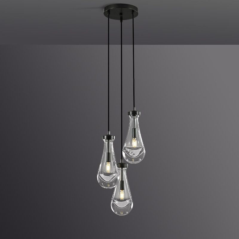Bridgewater Dops 3-Light Cord Round Chandelier-HiLamps