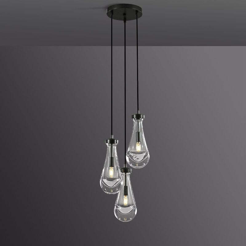 Bridgewater Dops 3-Light Cord Round Chandelier-HiLamps