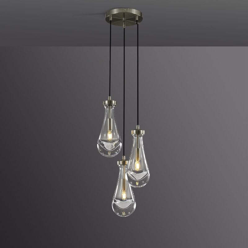 Bridgewater Dops 3-Light Cord Round Chandelier-HiLamps
