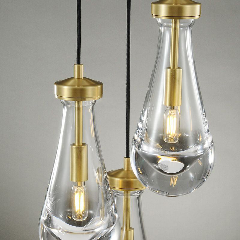 Bridgewater Dops 3-Light Cord Round Chandelier-HiLamps