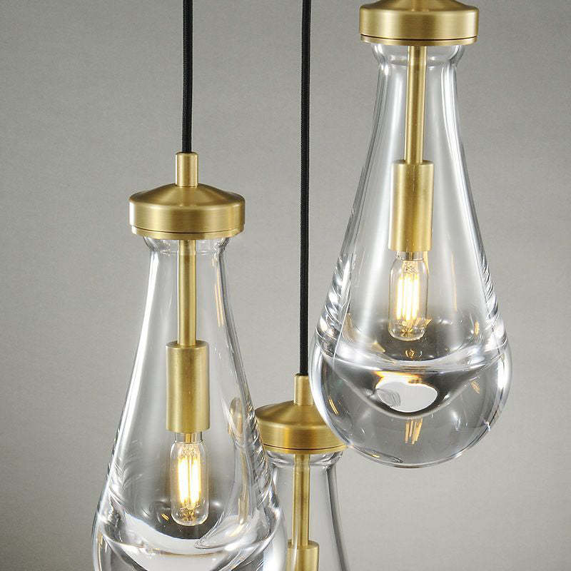 Bridgewater Dops 3-Light Cord Round Chandelier-HiLamps