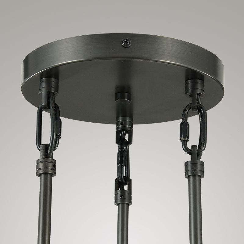 Bridgewater Drops 3-Light Rod Round Chandelier-HiLamps