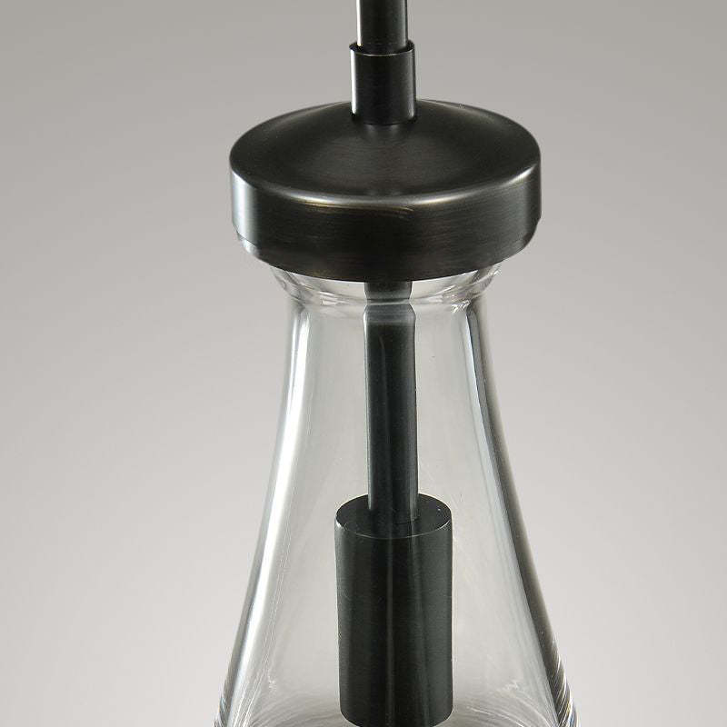 Bridgewater Drops 3-Light Rod Round Chandelier-HiLamps