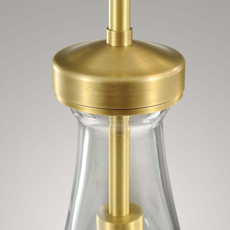 Bridgewater Drops 3-Light Rod Round Chandelier-HiLamps