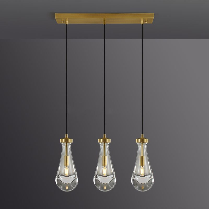 Raindrops 3-light Rectangular Chandelier-HiLamps