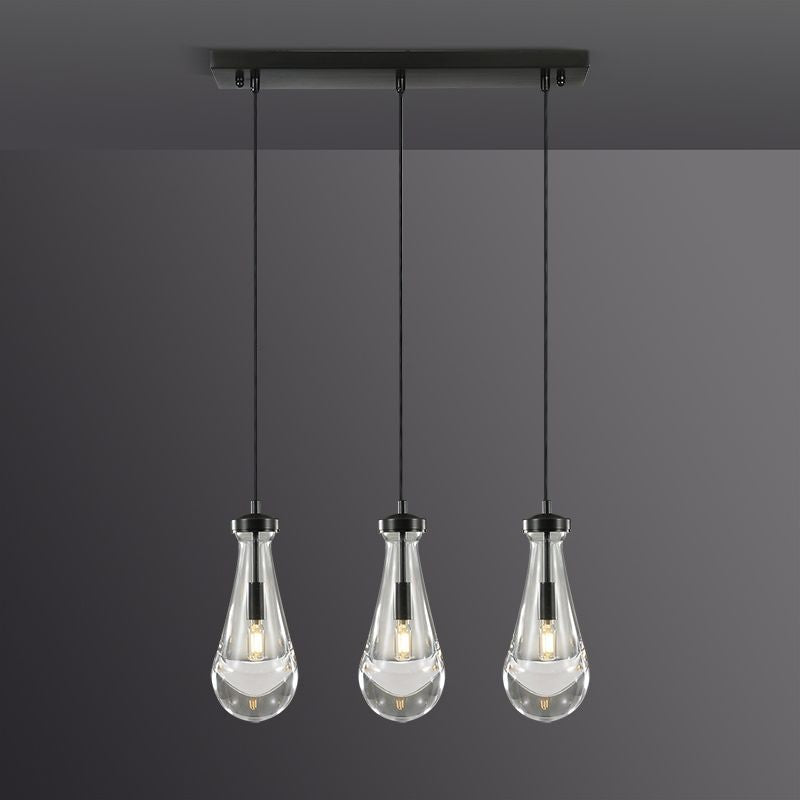 Raindrops 3-light Rectangular Chandelier-HiLamps