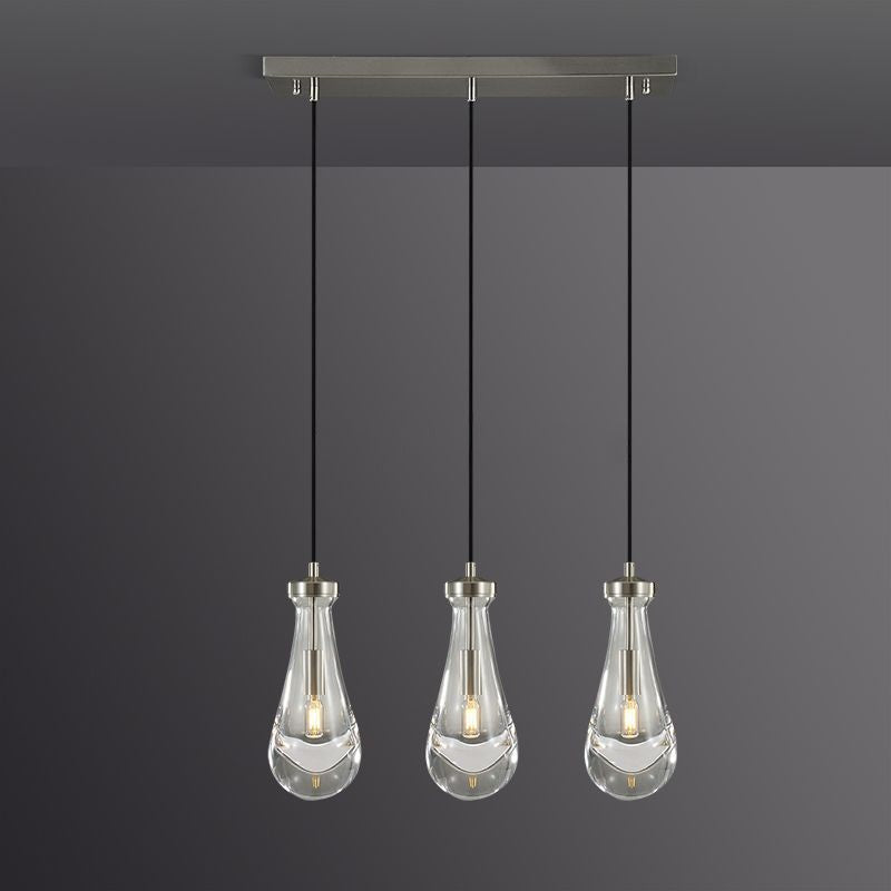 Raindrops 3-light Rectangular Chandelier-HiLamps
